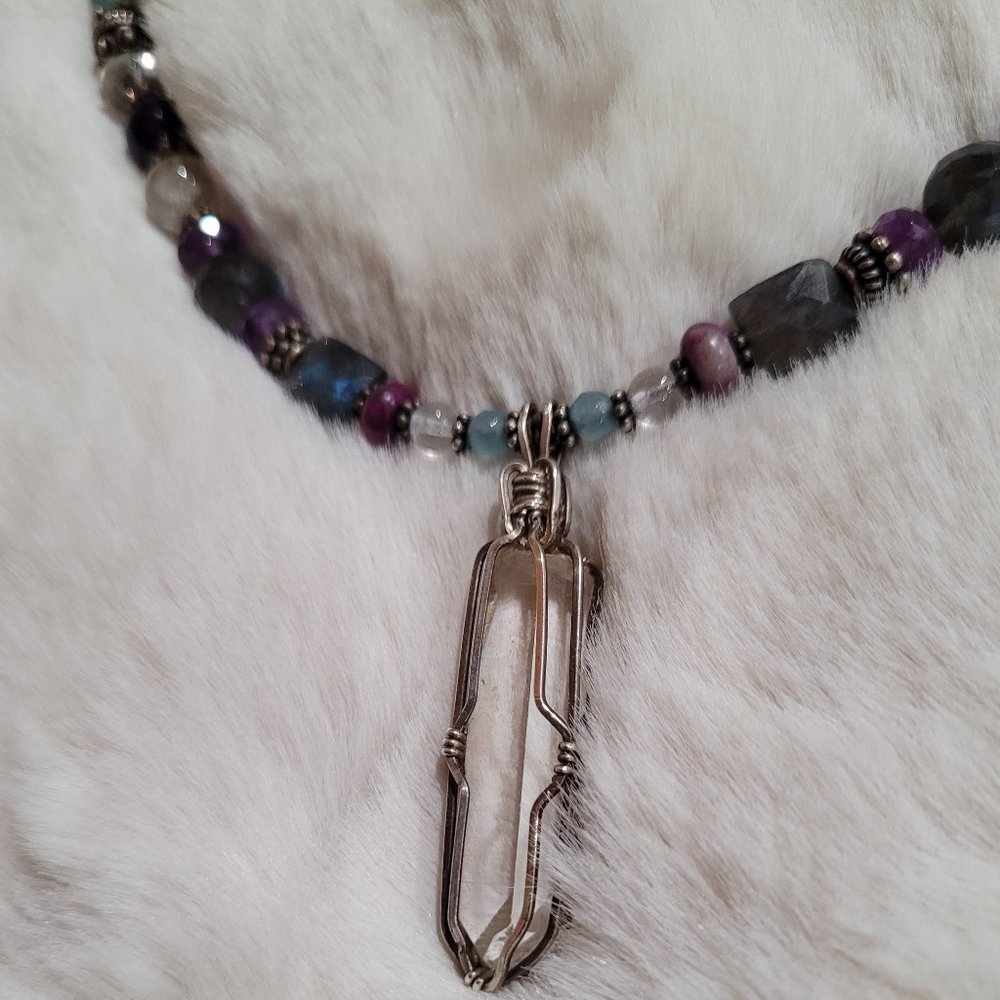 Crystal Necklace, Third Eye Awakening with Dow Crystal